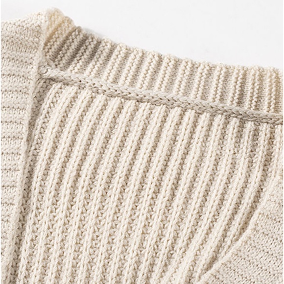 🌾New! Khaki Open Front Cable Knit Long Sleeve Cardigan and in Black! - Picture 9 of 10